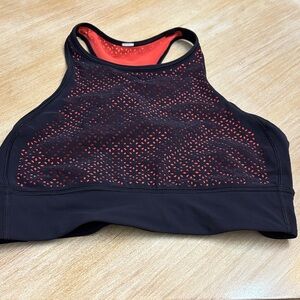 lululemon athletica Black and Red Patterned Sports Bra